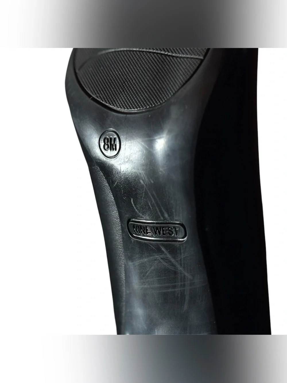 Nine West Black Leather Stilettos